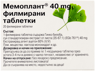 Мемоплант таблетки